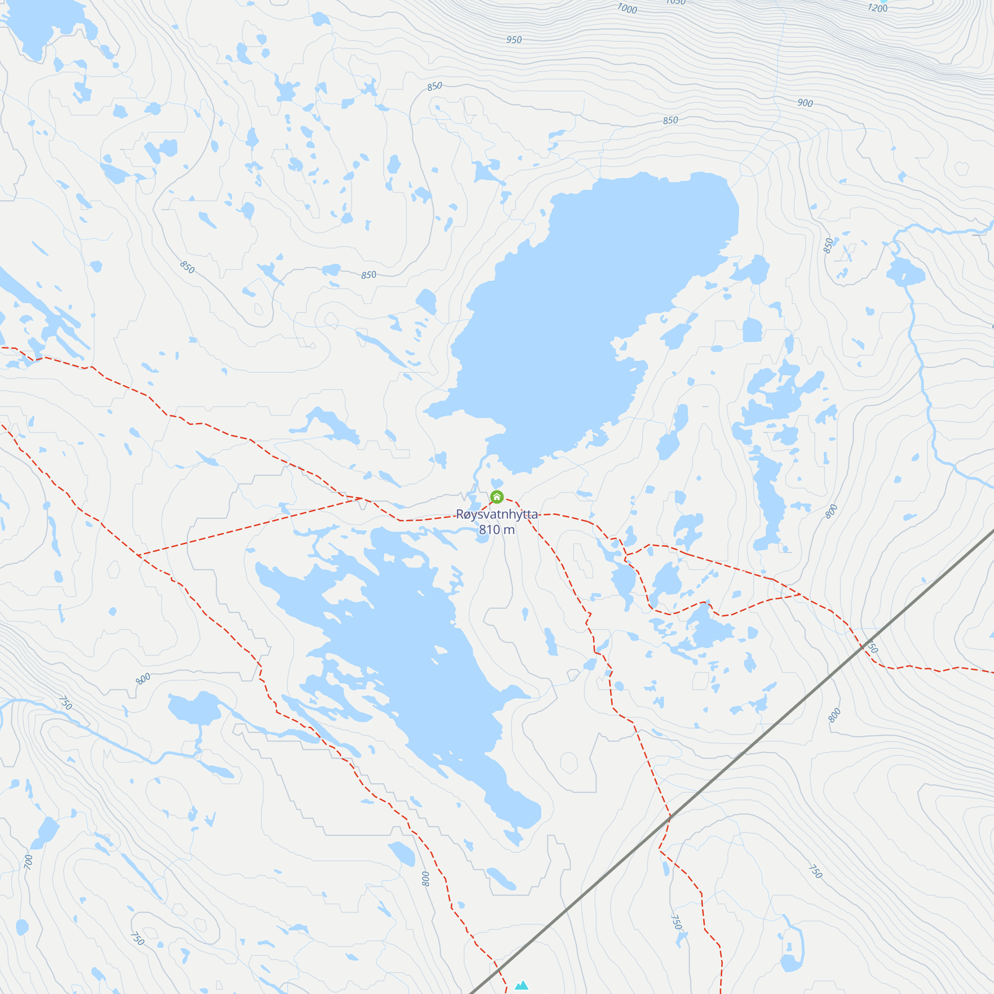 Røysvatnhytta map