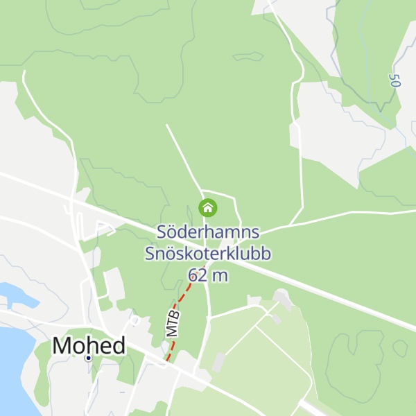 Map of Söderhamns Snöskoterklubb