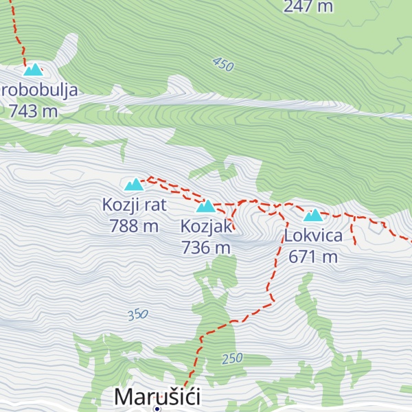 Map of Kozjak
