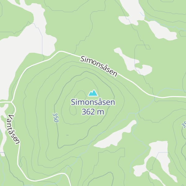 Map of Simonsåsen