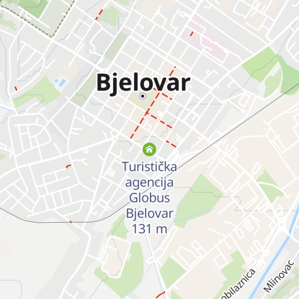 Map of Turistička agencija Globus Bjelovar