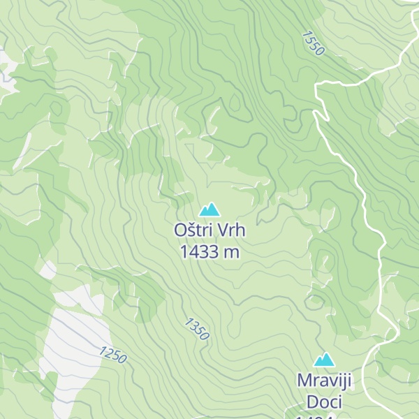 Map of Oštri Vrh