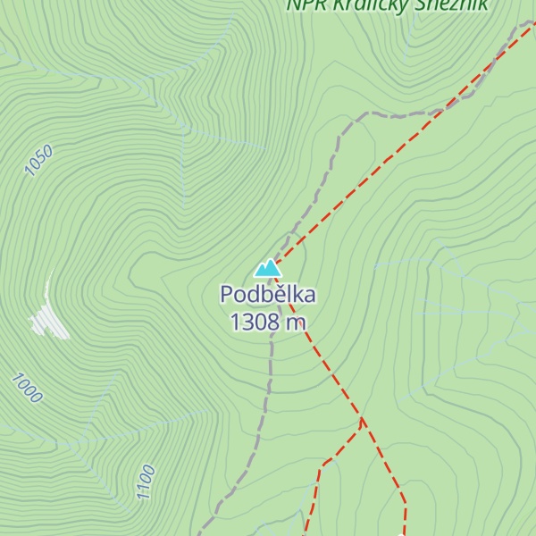 Map of Podbělka