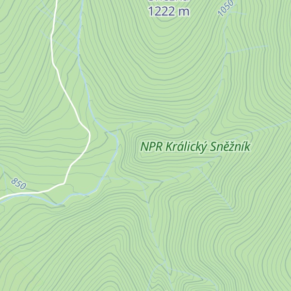 Map of Koňský hřbet