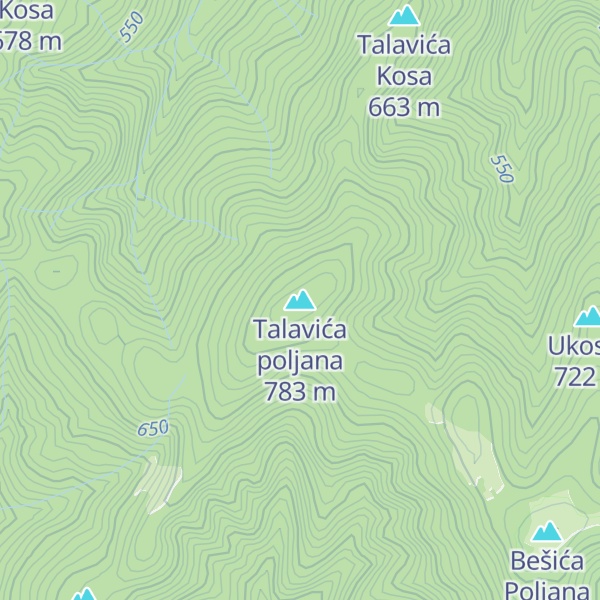 Map of Talavića poljana