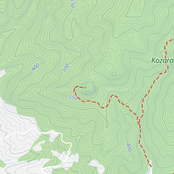 Map of Kozarački kamen