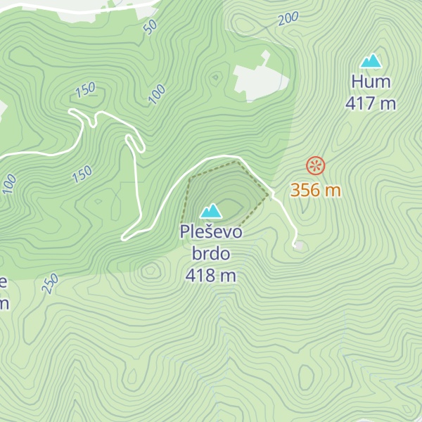 Map of Pleševo brdo