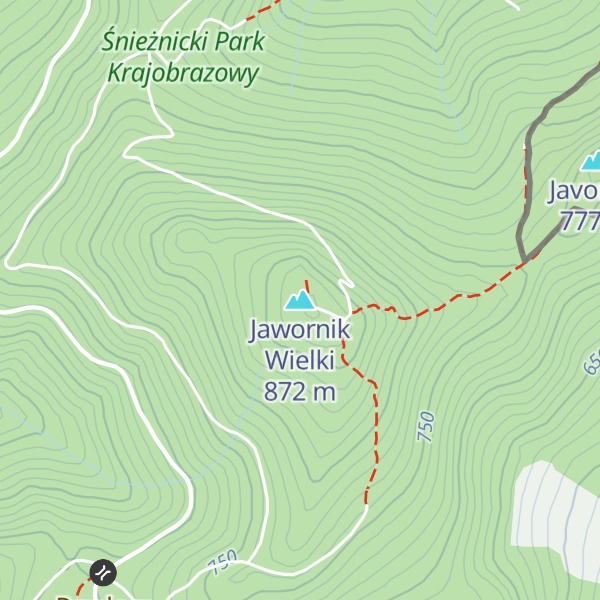 Map of Jawornik Wielki
