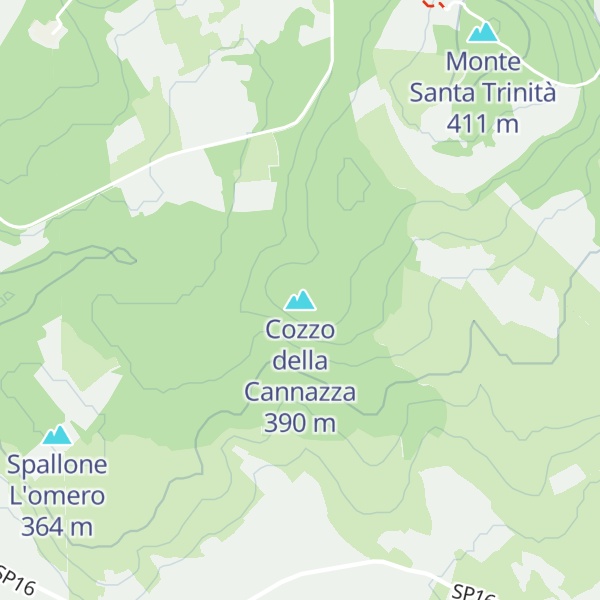 Map of Cozzo della Cannazza