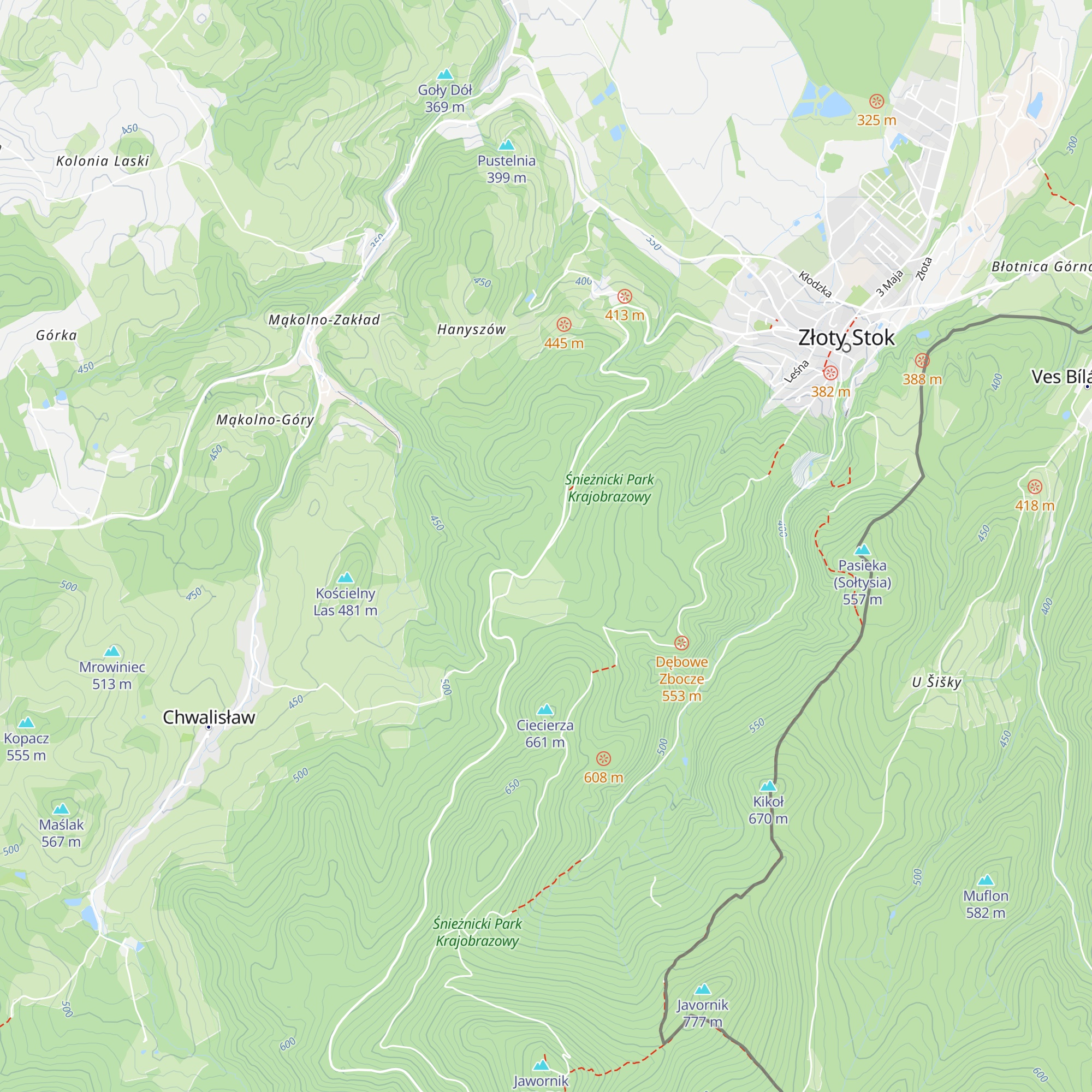 Chatka na Białej Górze map