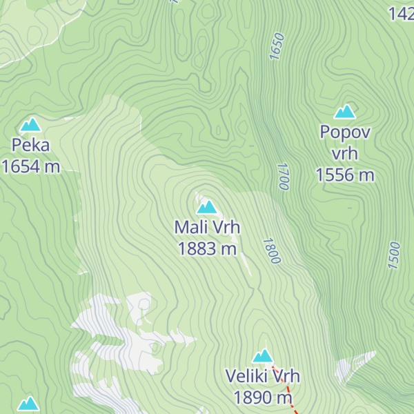 Map of Mali Vrh