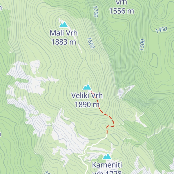 Map of Veliki Vrh