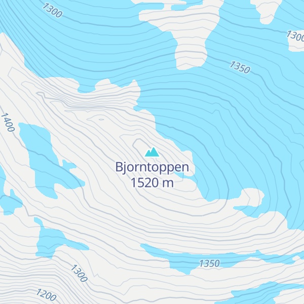 Map of Bjorntoppen