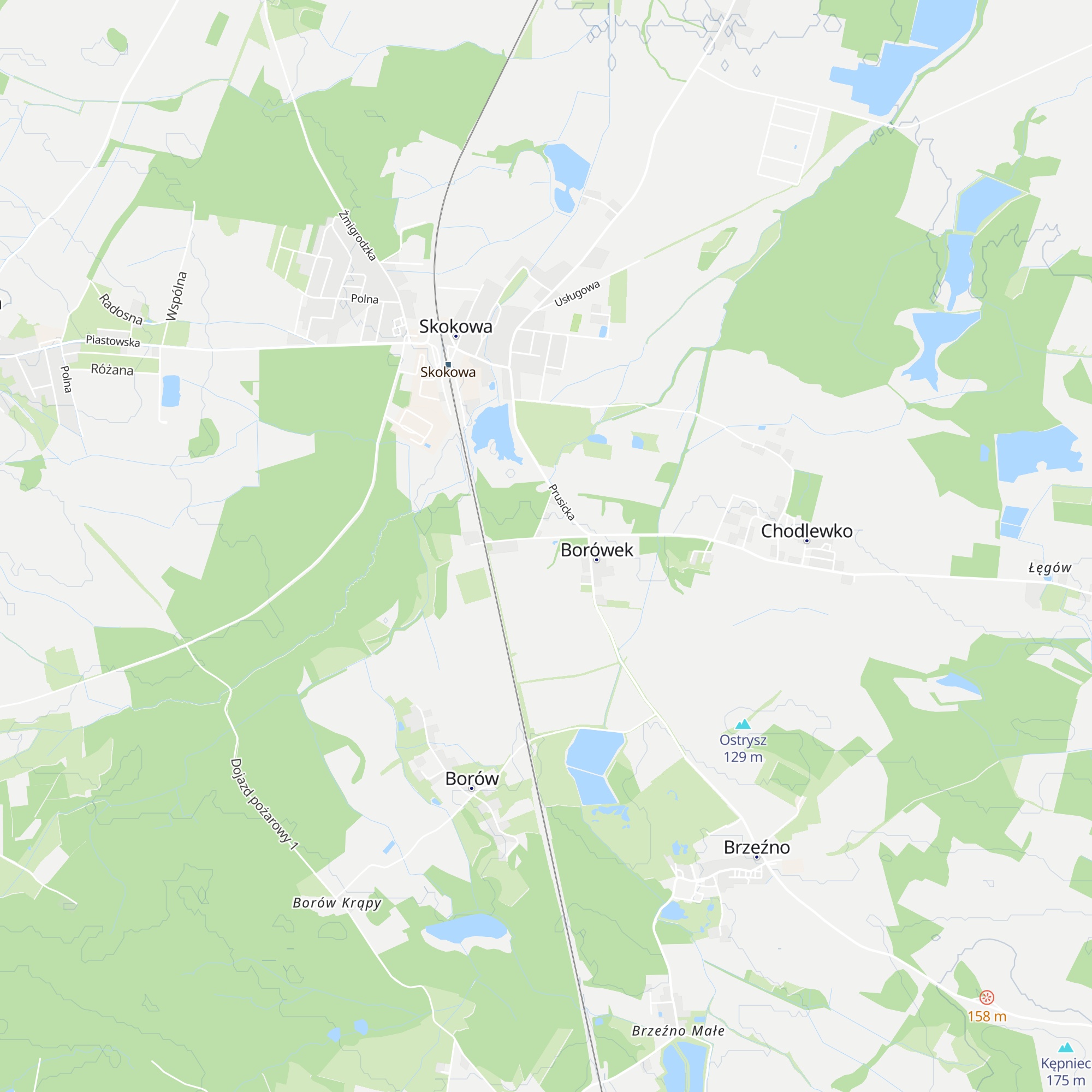 Chata Borówka map