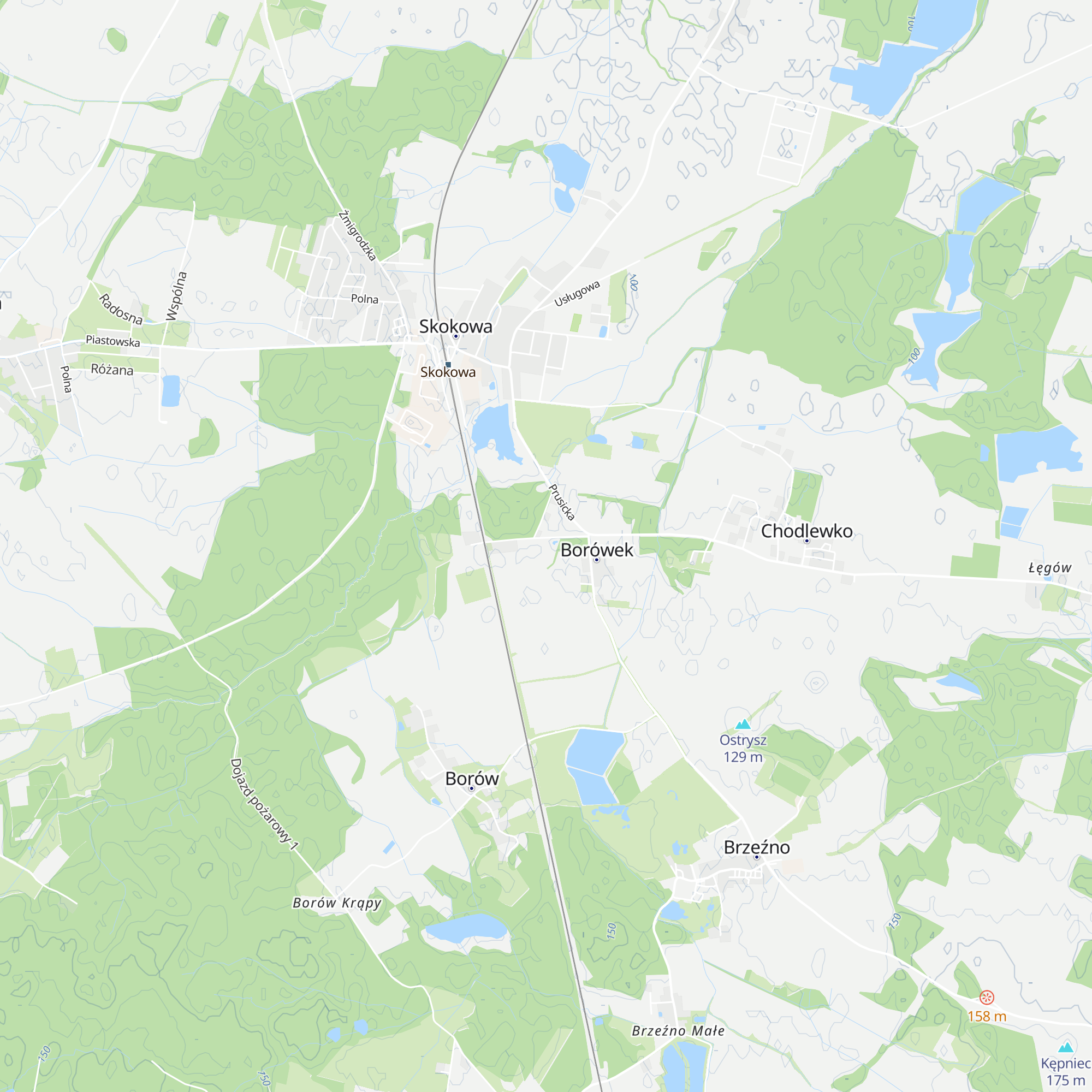 Chata Borówka map