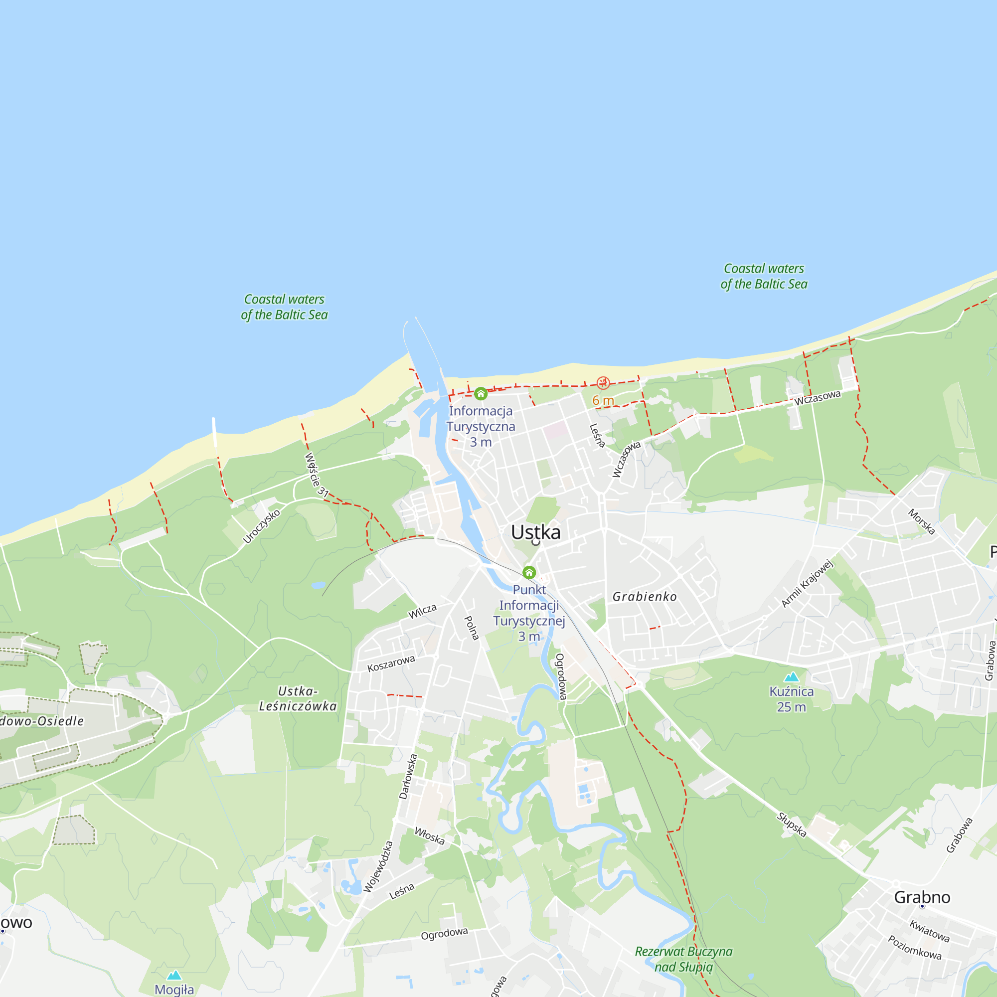 Miejskie Centrum Informacji Turystycznej w Ustce map