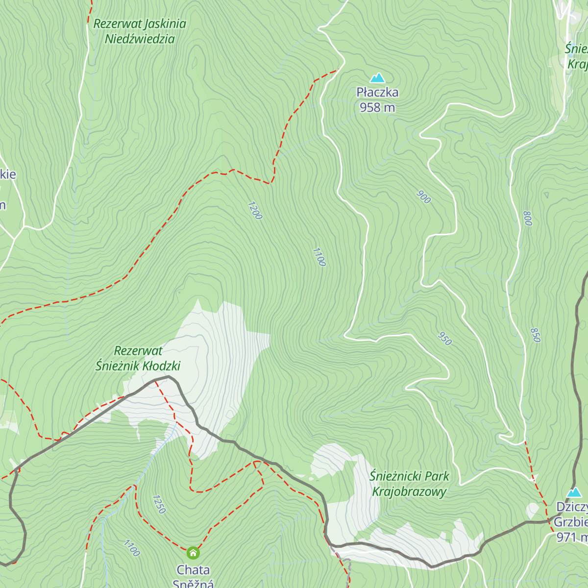 Chatka pod Śnieżnikiem map