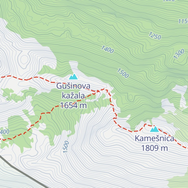 Map of Planinarsko sklonište Bunarić