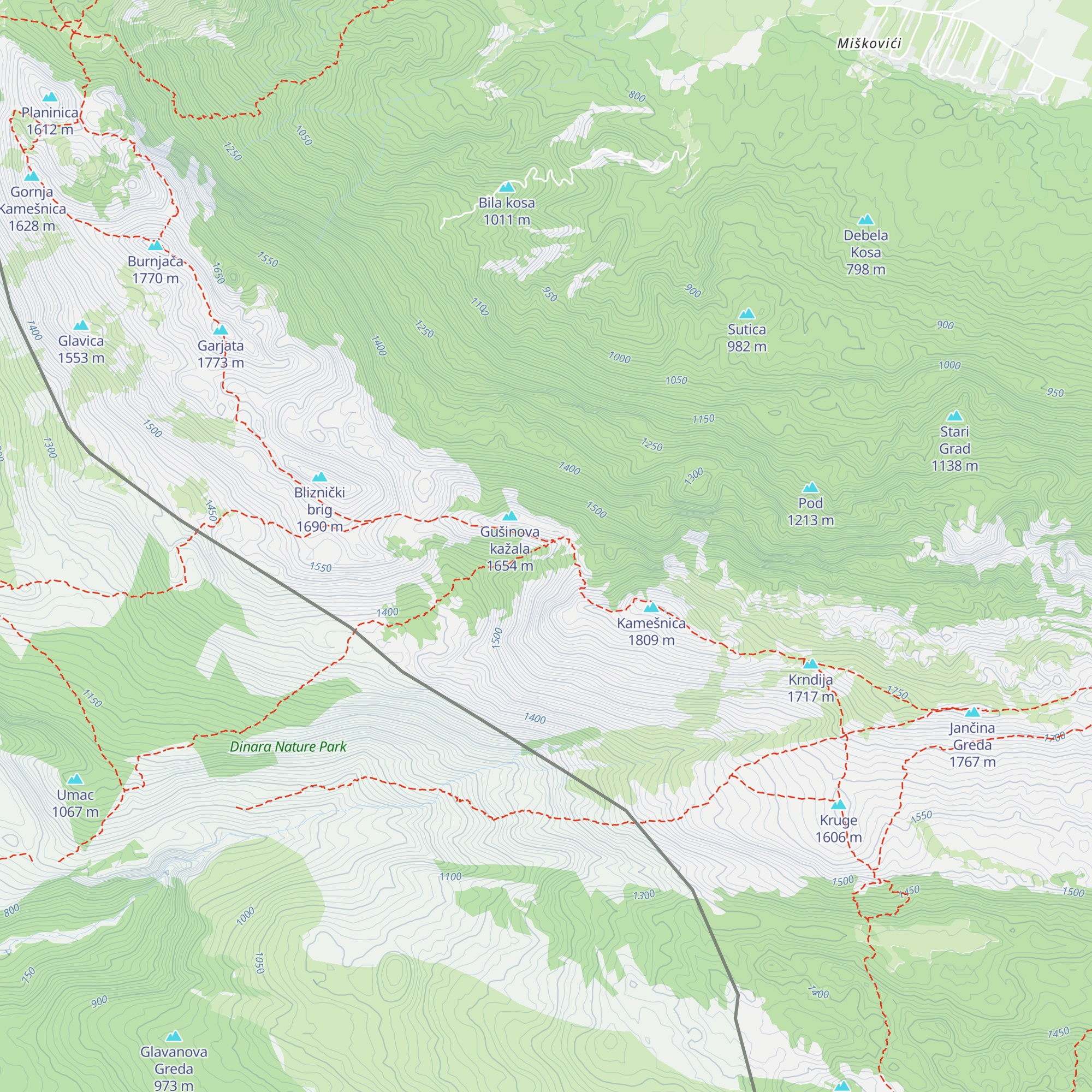 Planinarsko sklonište Bunarić map