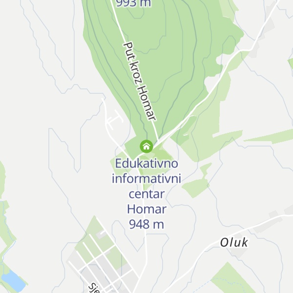 Map of Edukativno informativni centar Homar
