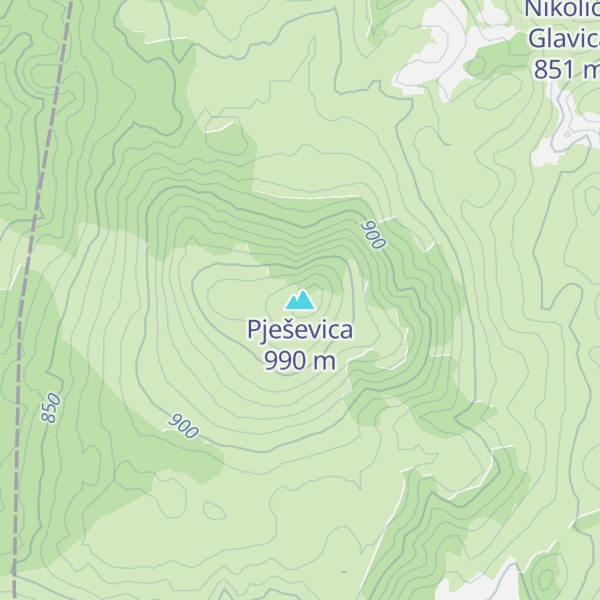 Map of Pješevica
