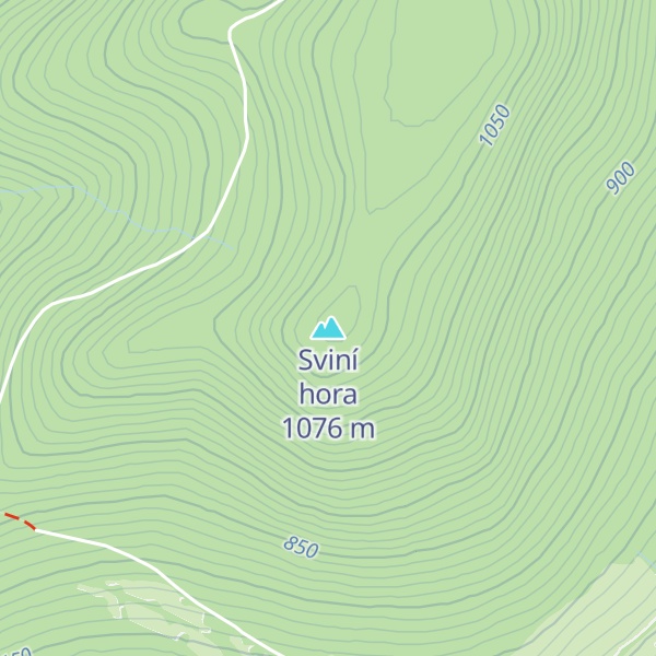 Map of Sviní hora