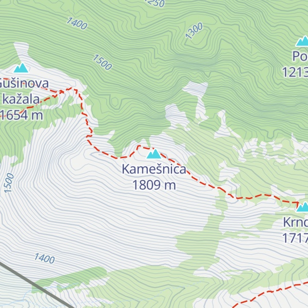Map of Kamešnica