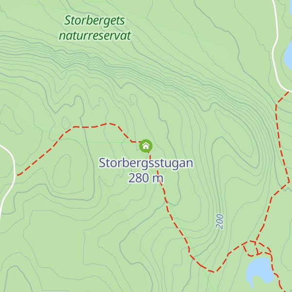 Map of Storbergsstugan