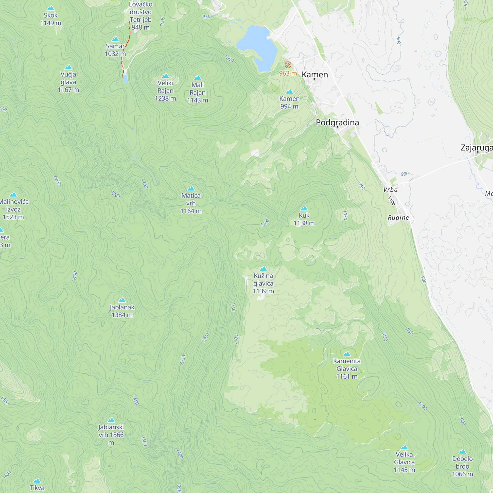Lovački dom map