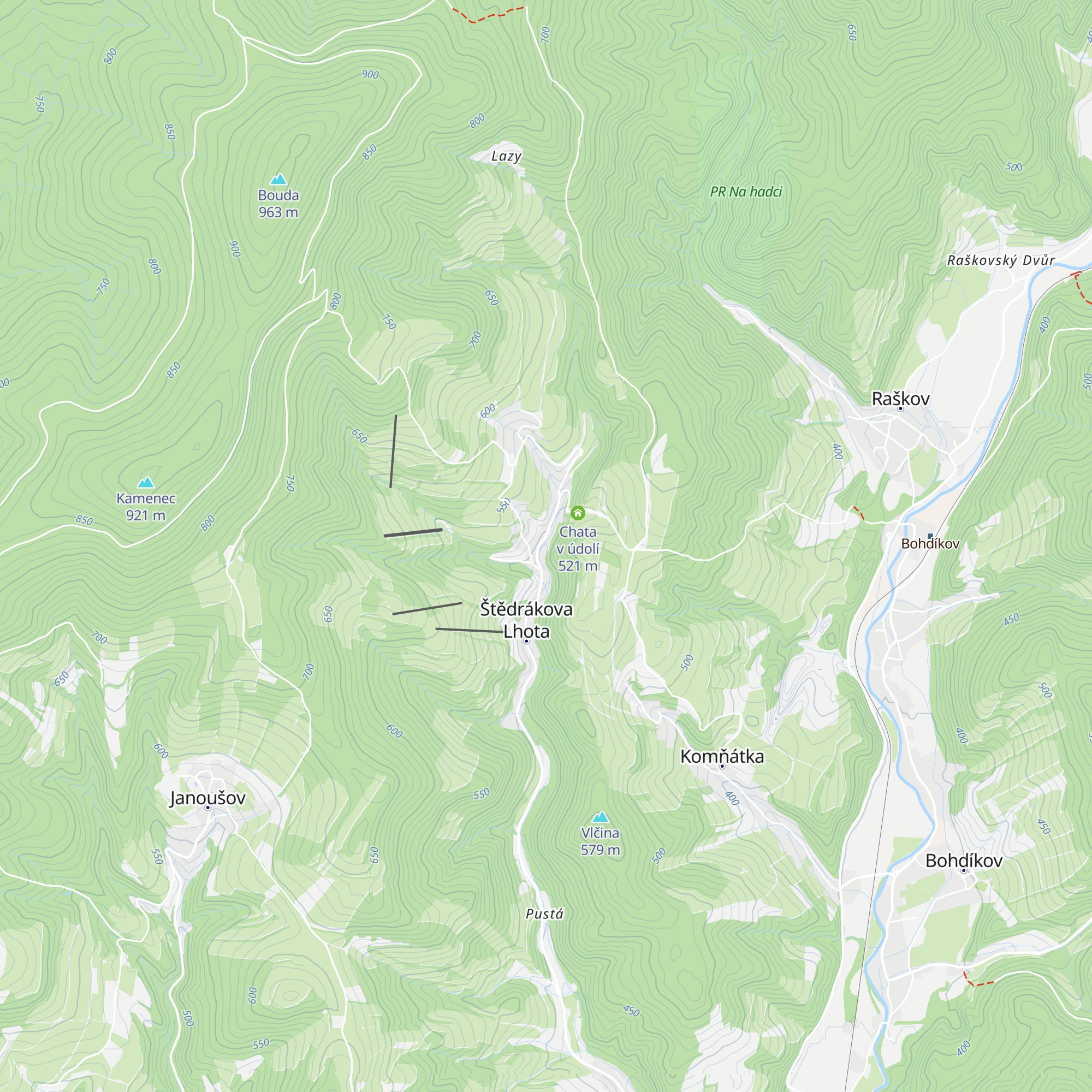 Chata Oldřiška map