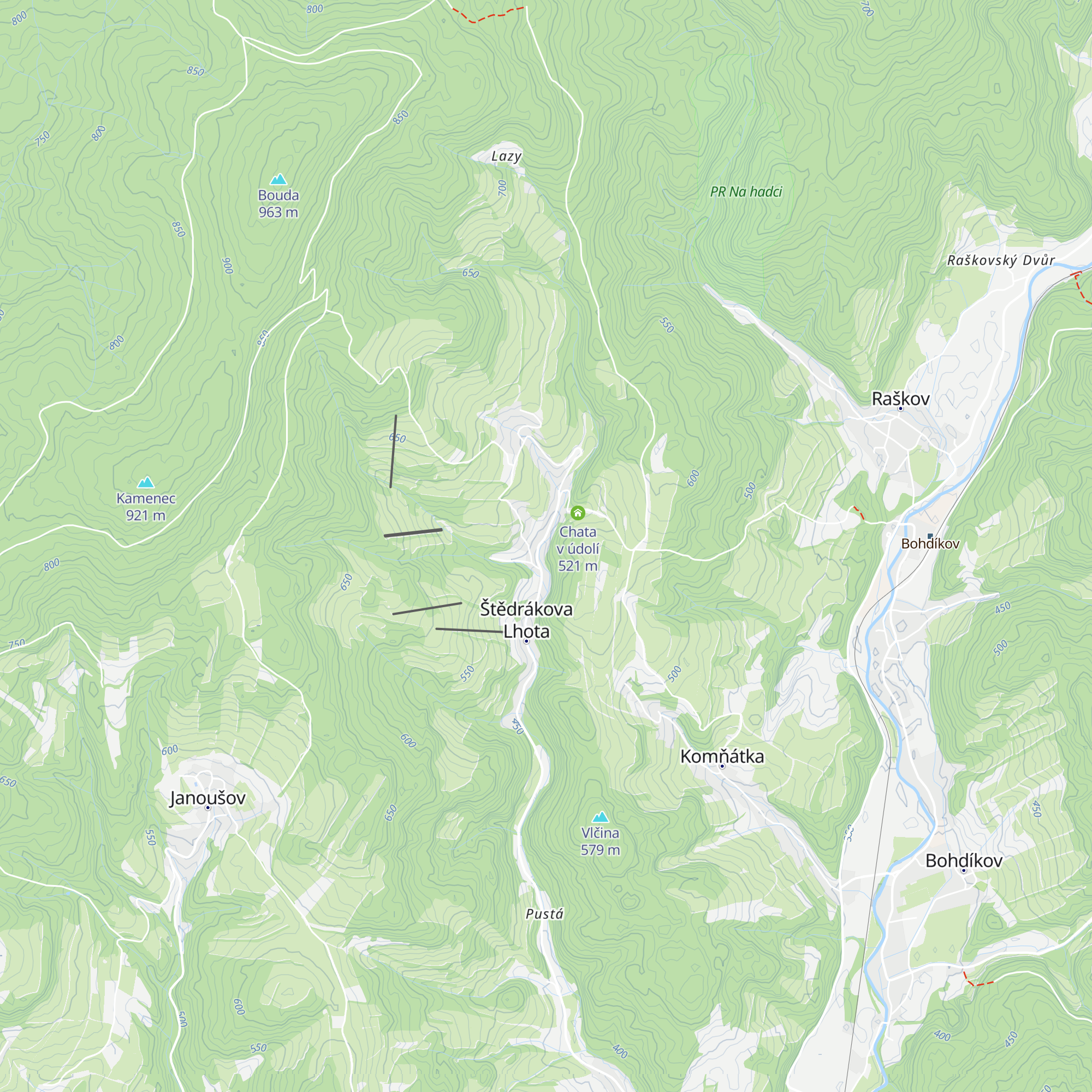 Chata Oldřiška map