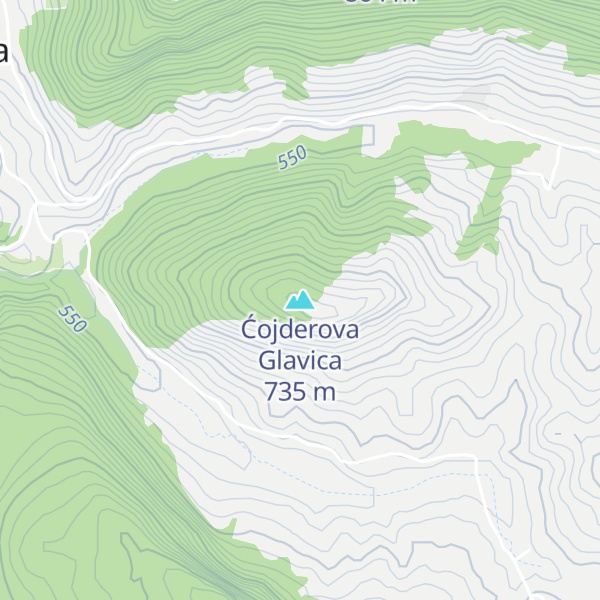 Map of Ćojderova Glavica