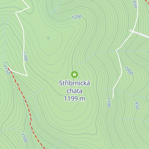 Map of Stříbrnická chata