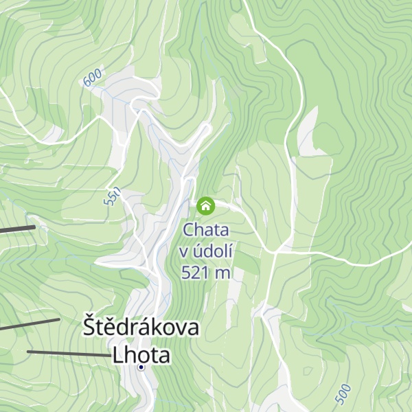 Map of Chata v údolí