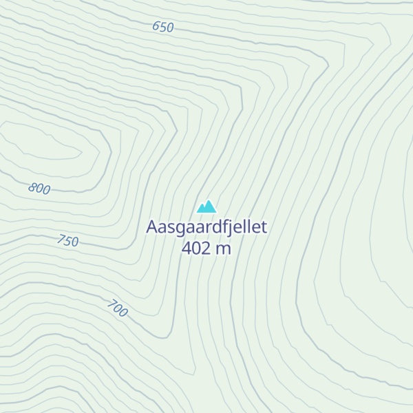 Map of Aasgaardfjellet