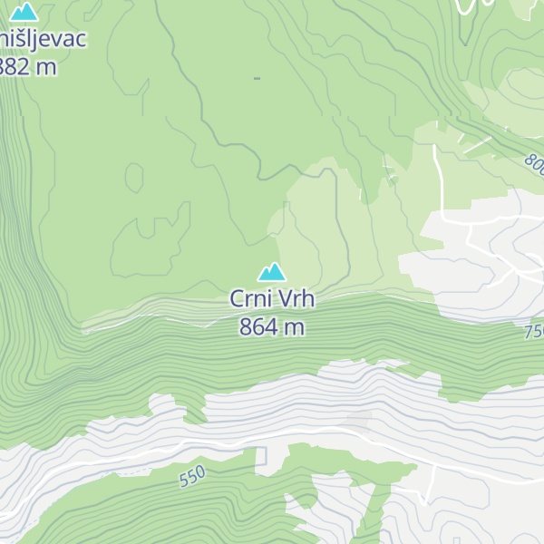 Map of Crni Vrh