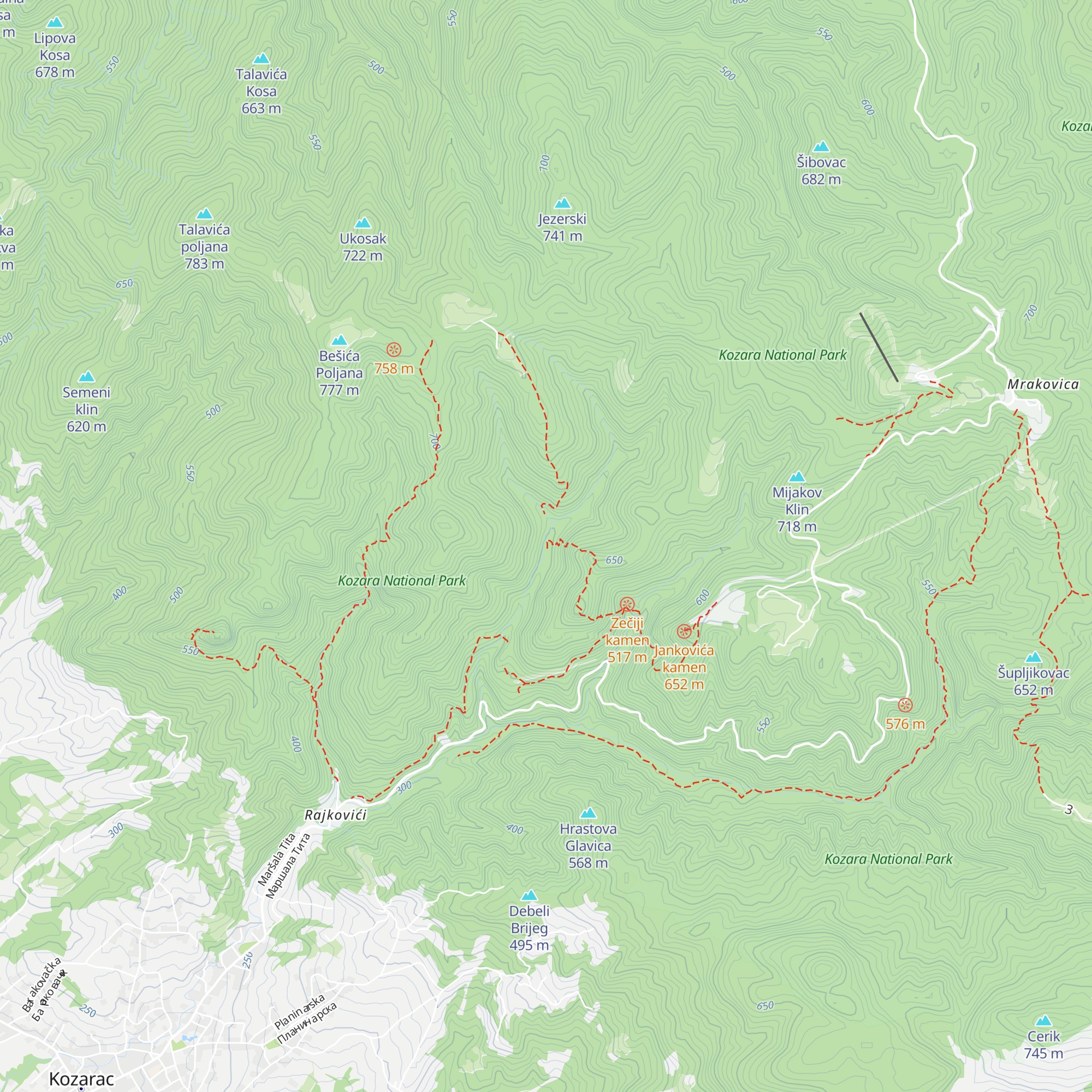 Planinarski dom Kotlovača/Mountain lodge Kotlovaca map