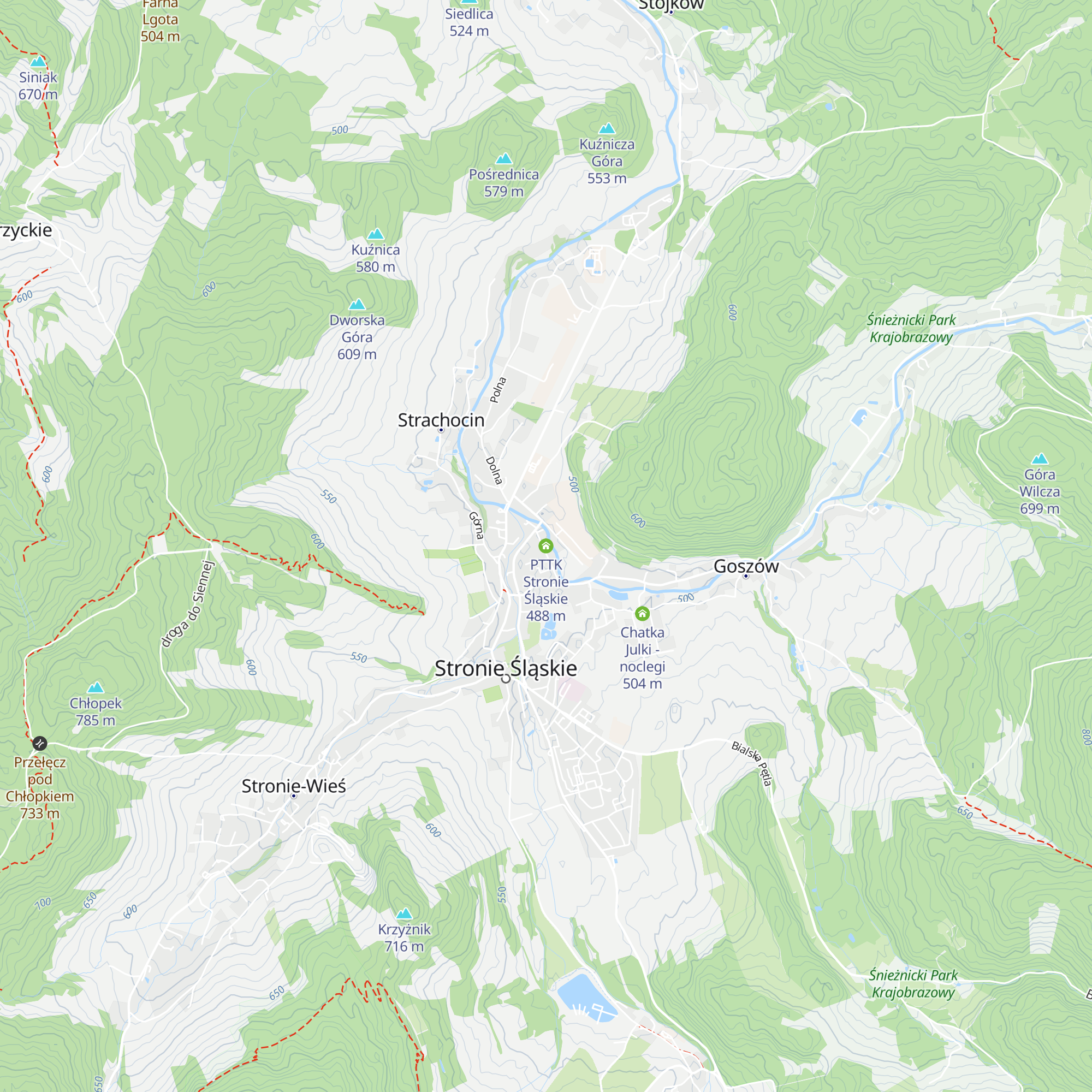 PTTK Stronie Śląskie map