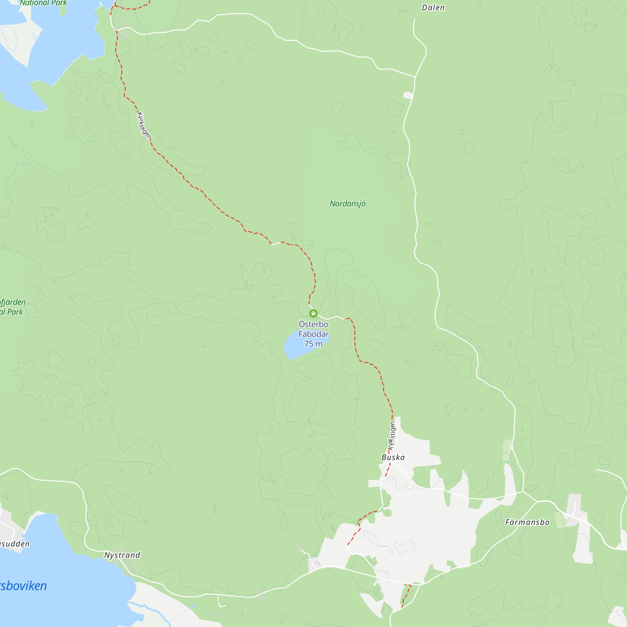 Österbo Fäbodar map