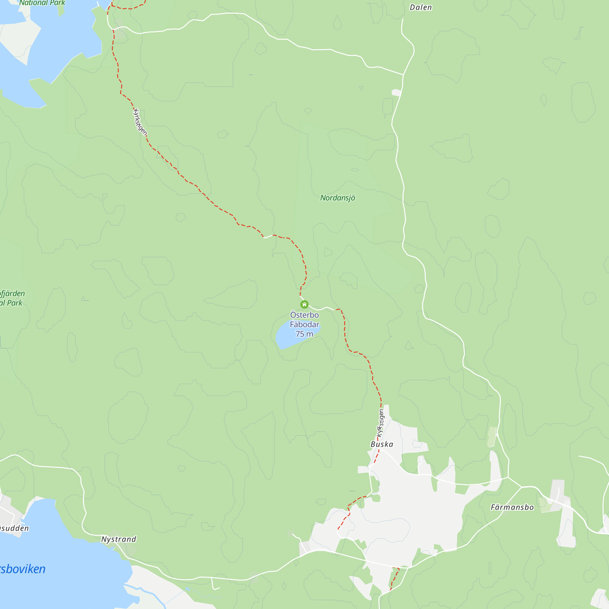 Österbo Fäbodar map