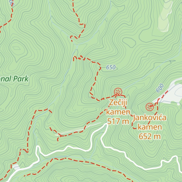 Map of Bijeli kamen