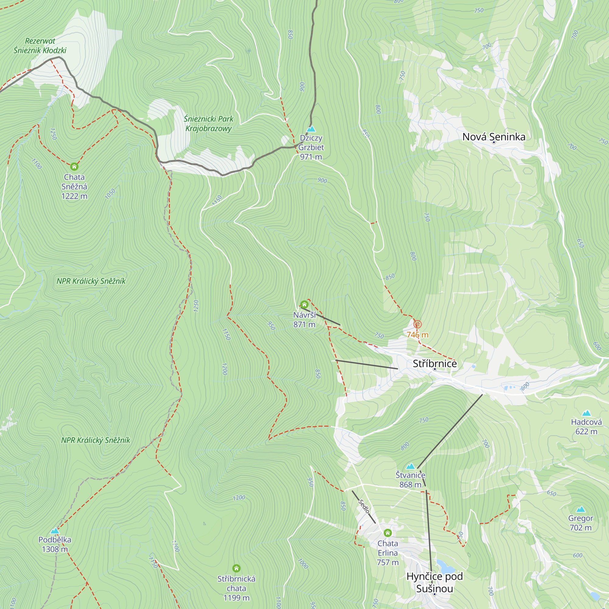 Návrší map