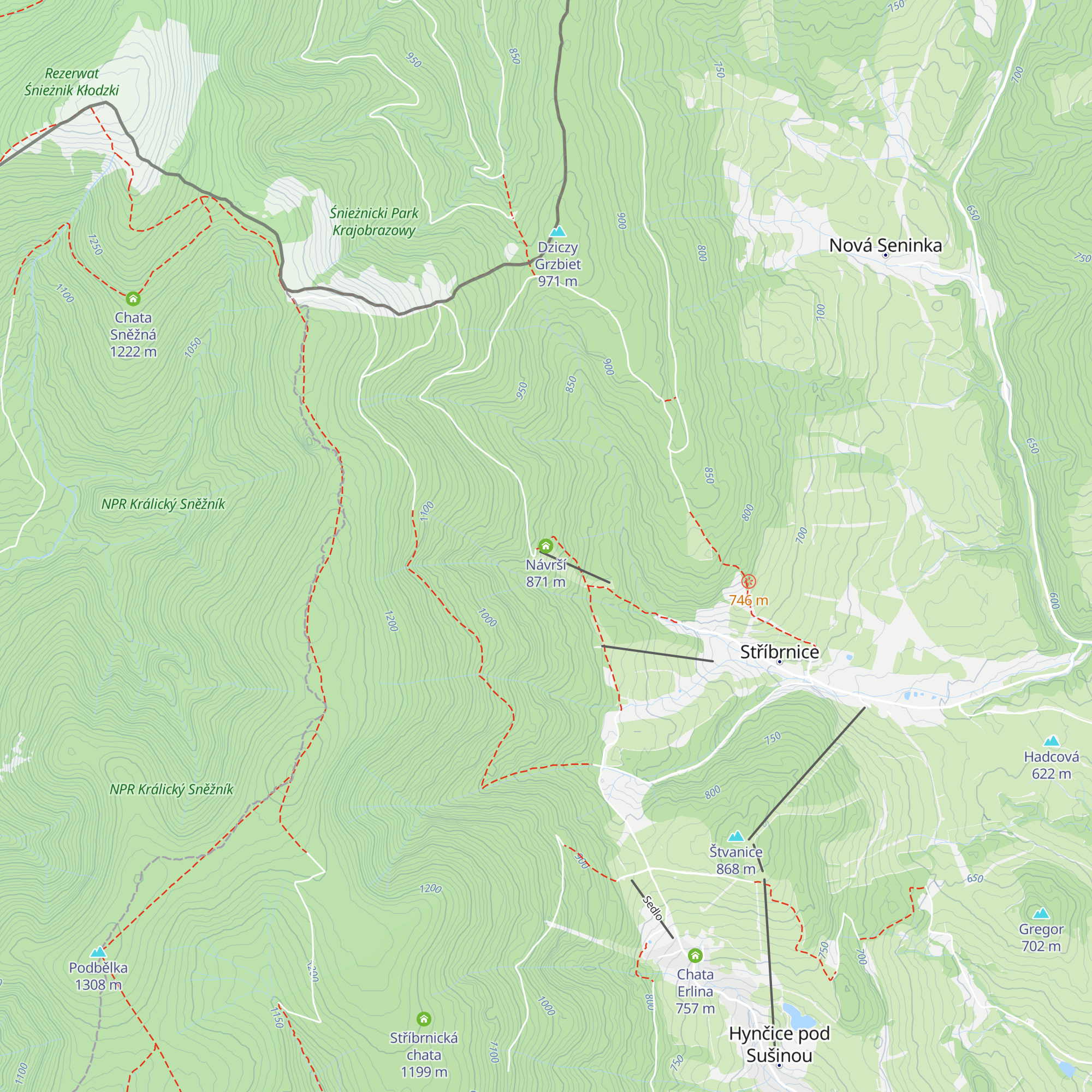 Návrší map