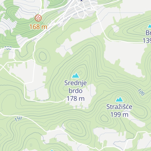 Map of Srednje brdo
