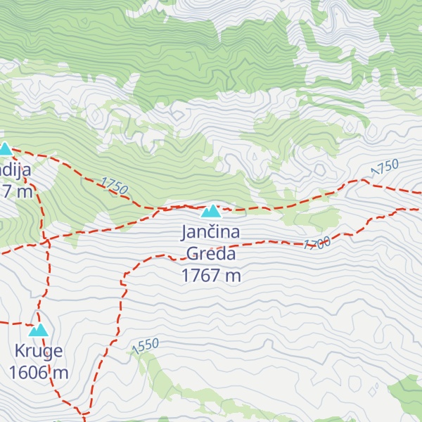 Map of Jančina Greda