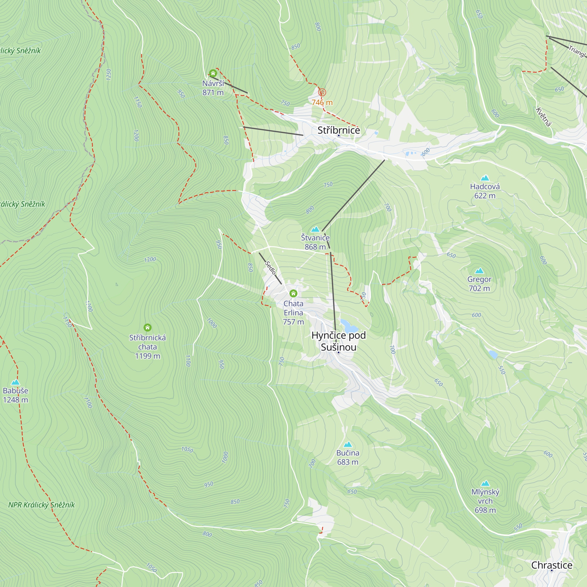 Chata Erlina map
