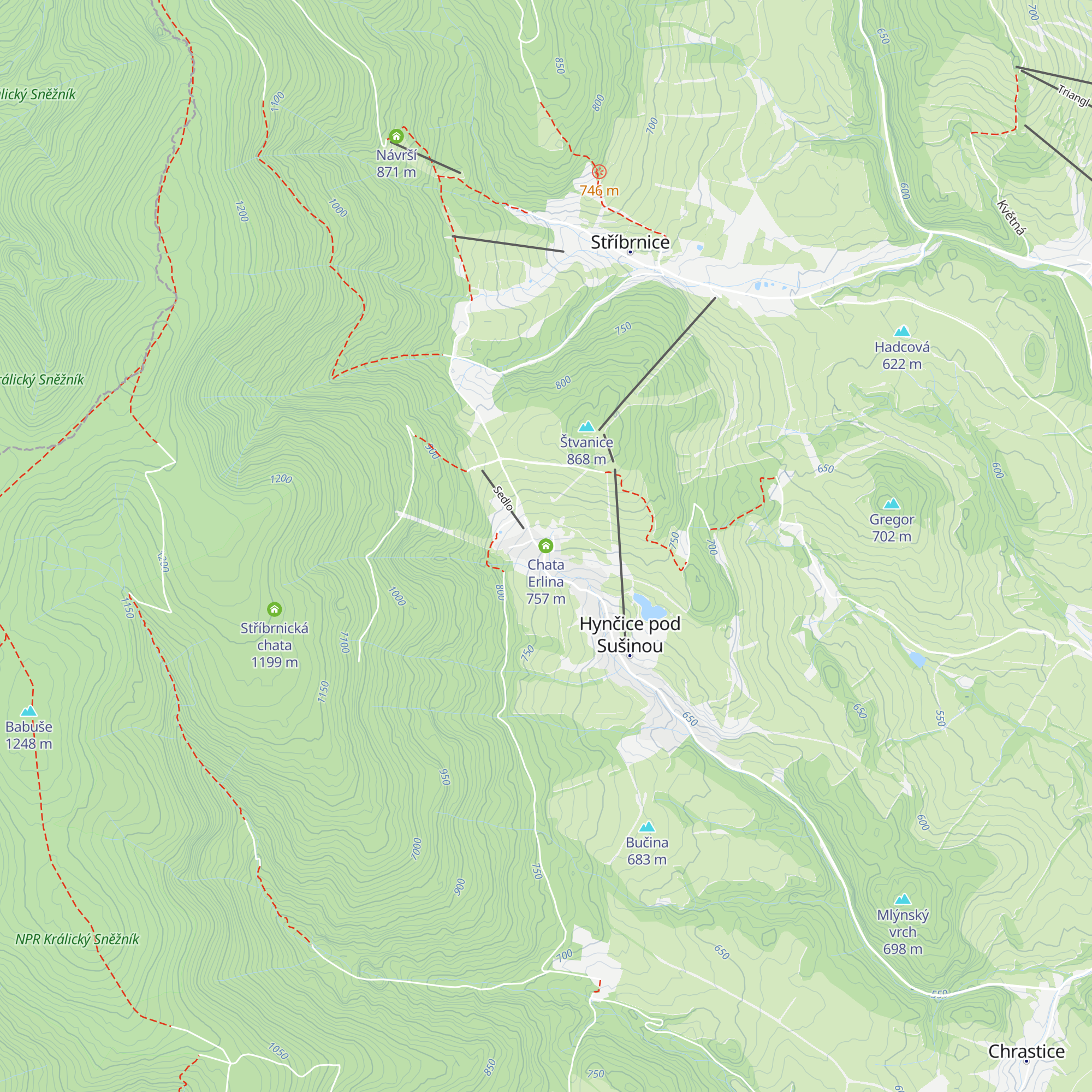 Chata Erlina map