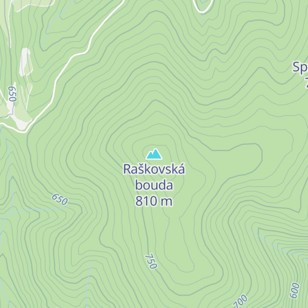 Map of Raškovská bouda