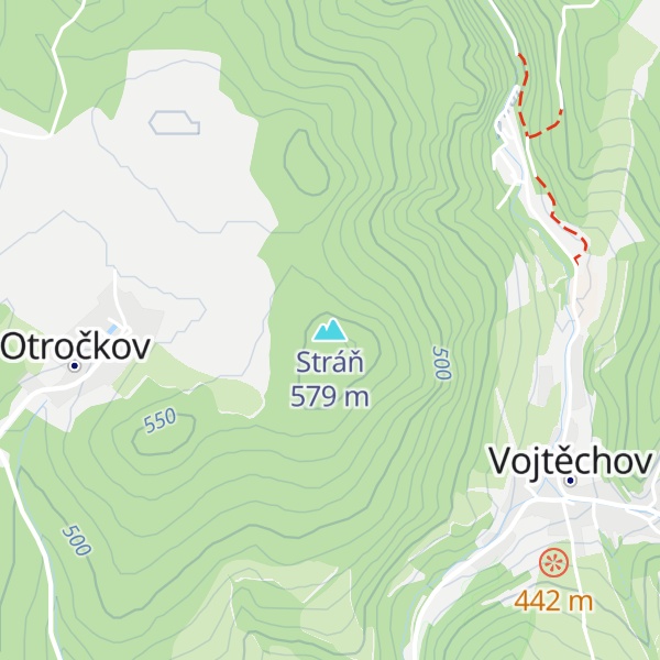 Map of Stráň