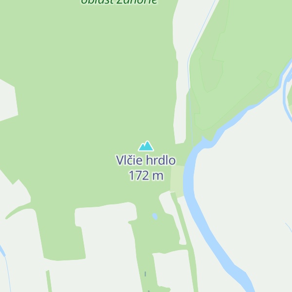 Map of Vlčie hrdlo